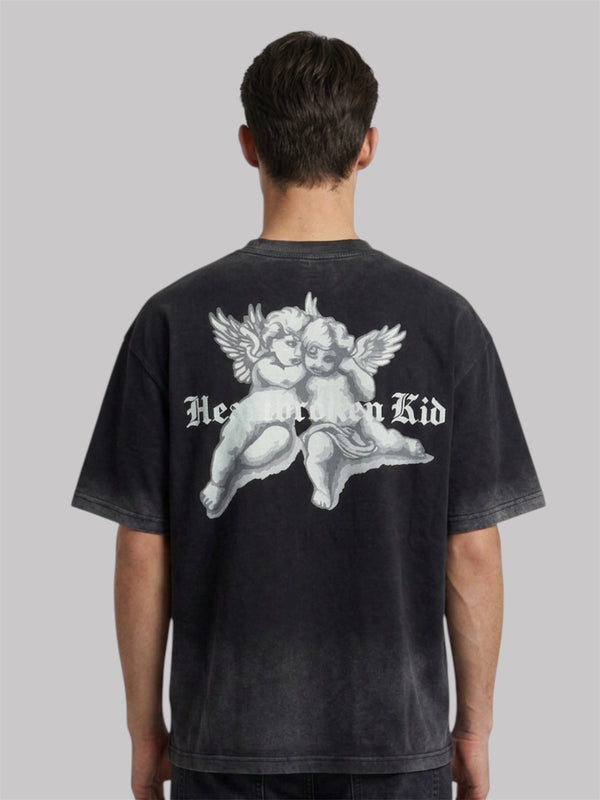 Crying cherubs shirt black