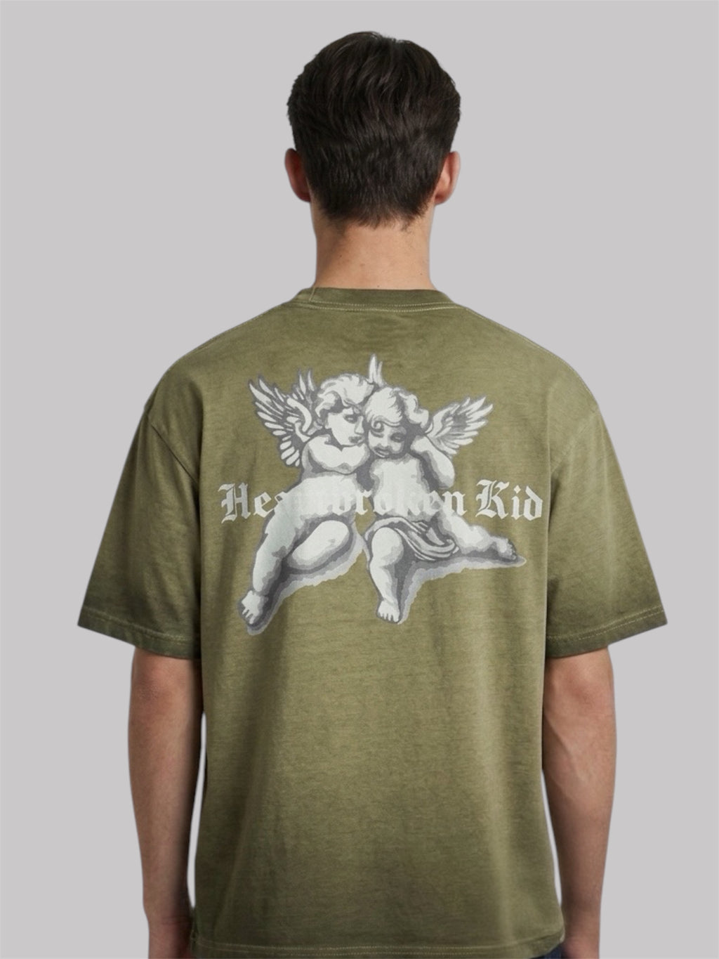 Crying cherubs shirt green