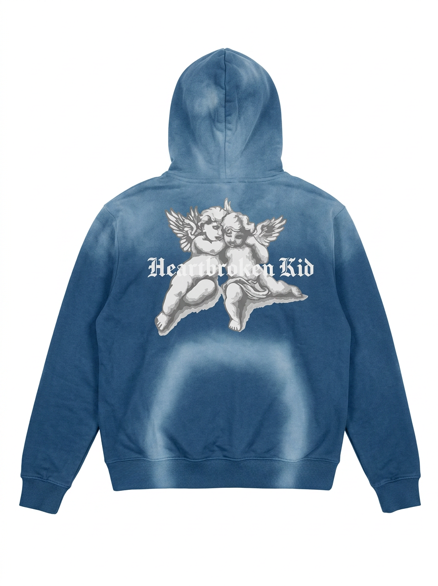 Crying cherubs hoodie blue