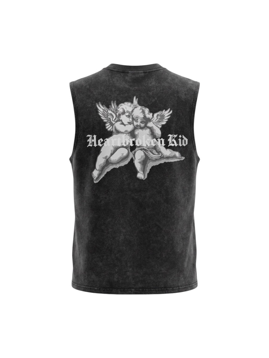 Crying cherubs tanktop black